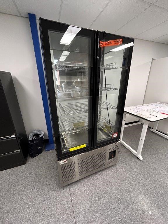 FROSTMATE Antartica Stainless Steel & Glass 2 Door Standing Freezer