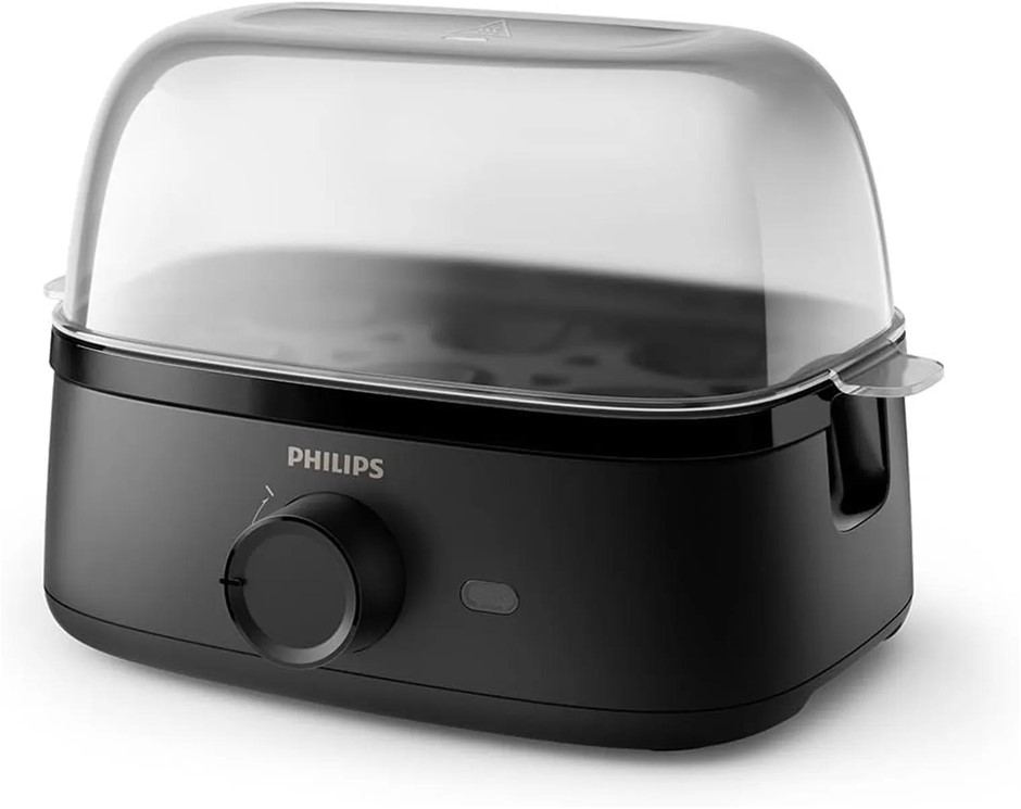 PHILIPS Egg Cooker 3000 Series, Poached Tray & Egg Piercer Accessory, 400W