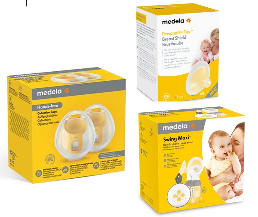 MEDELA BABY BUNDLE: 1x MEDELA Swing Maxi Double Electric Breast Pump, 1x ME
