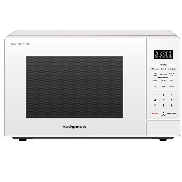 MORPHY RICHARDS 34L Microwave Oven 1200W, White. NB: Has been used & Not bo