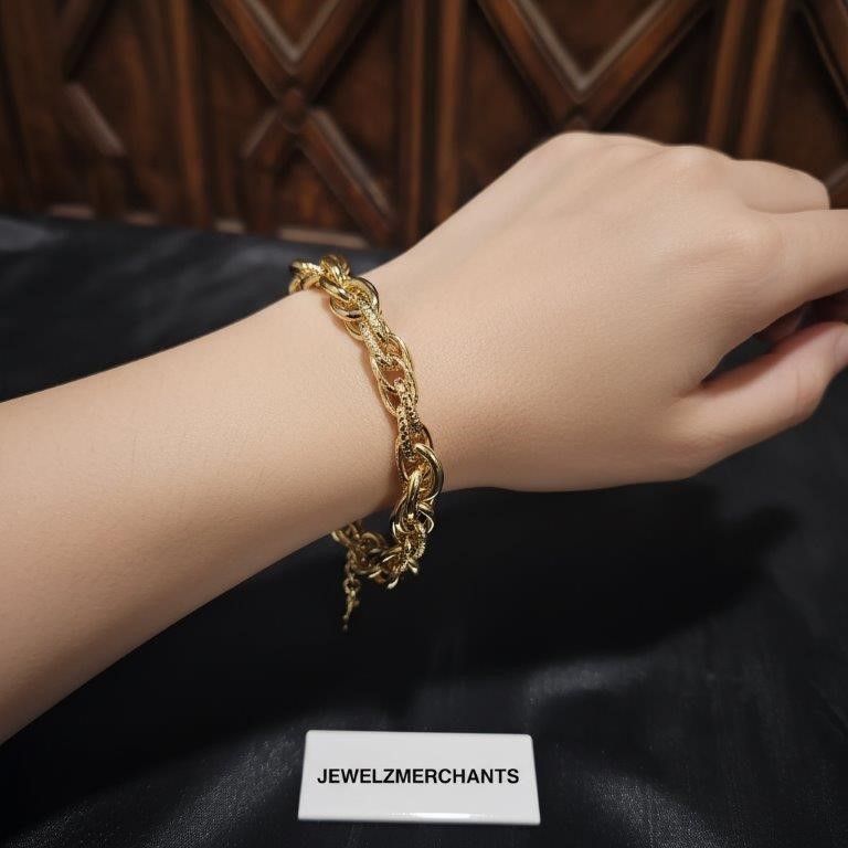 18K/Italy  Gold Filled Bracelet -(stamped 18K/Italy)-Warranty Quality