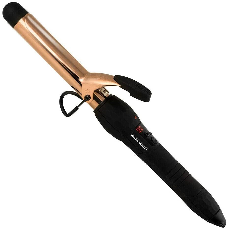 SILVER BULLET Fastlane Titanium Curling Iron, Rose Gold, 25mm.