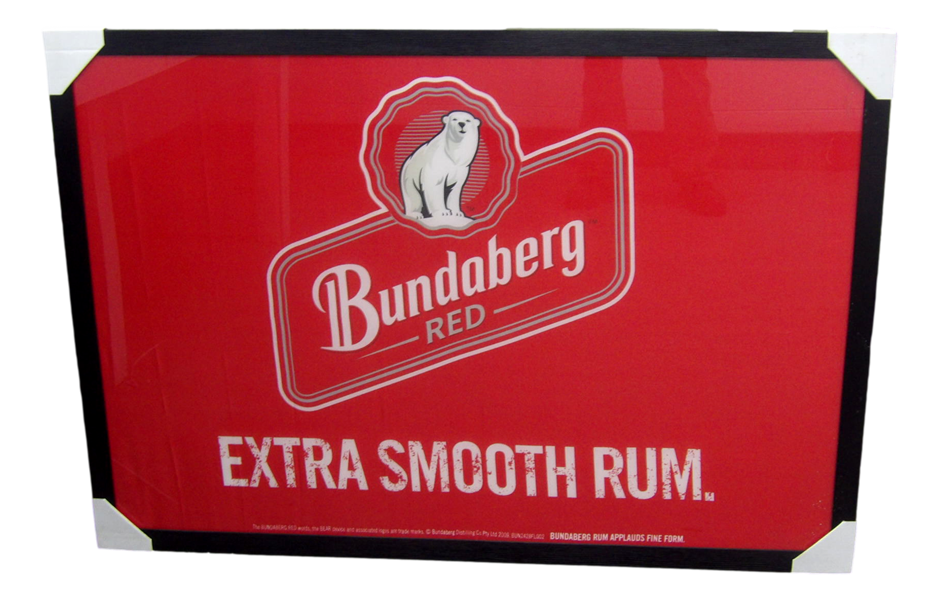 Sydney P/Up ONLY -  Framed Bundaberg Red Flag 94x129cm