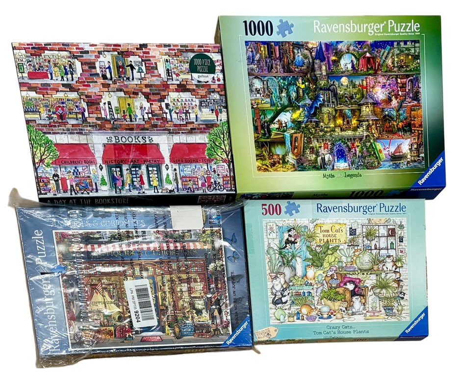 9 x Assorted Jigsaw Puzzles, 1000 Pieces & 500 Pieces, Comprising: RAVENSBU
