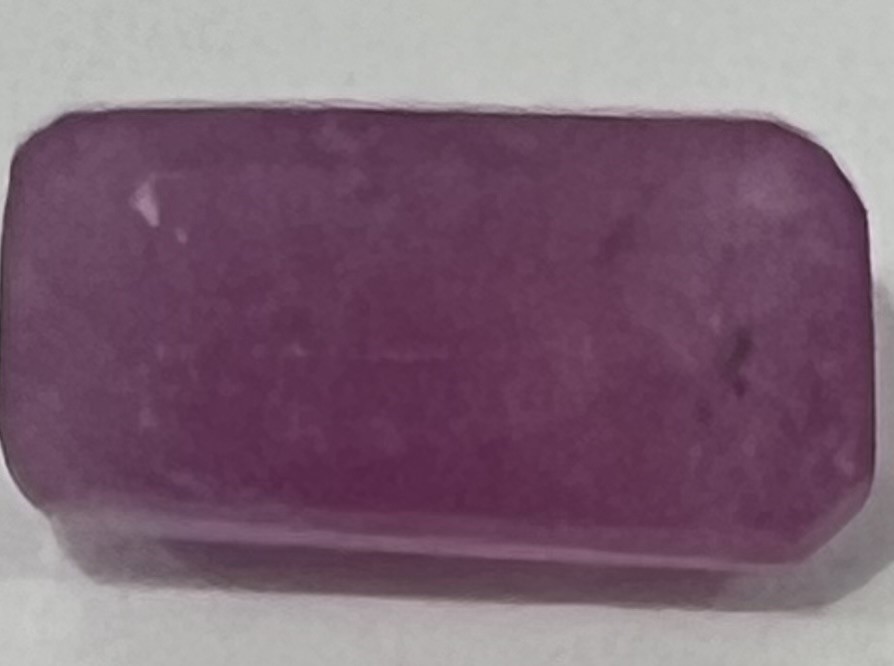 3.22 carat Pinkish-Red Emerald Cut Red Certified ruby