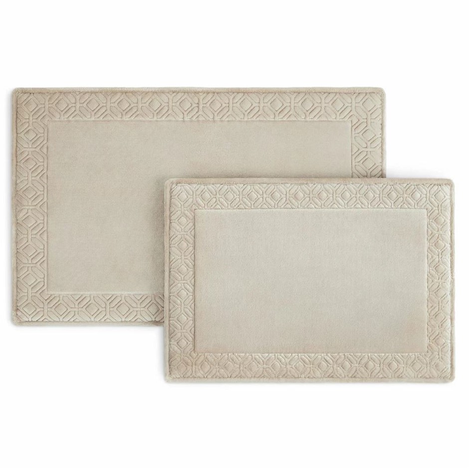 TOWN & COUNTRY LIVING Memory Foam Bath Rug, 2-Piece, Hummus. NB: Not in ori