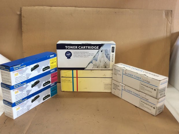 Yellow& Cyan & Magenta Mixed Brand and Model Toner Cartridge New (Lot of 7)