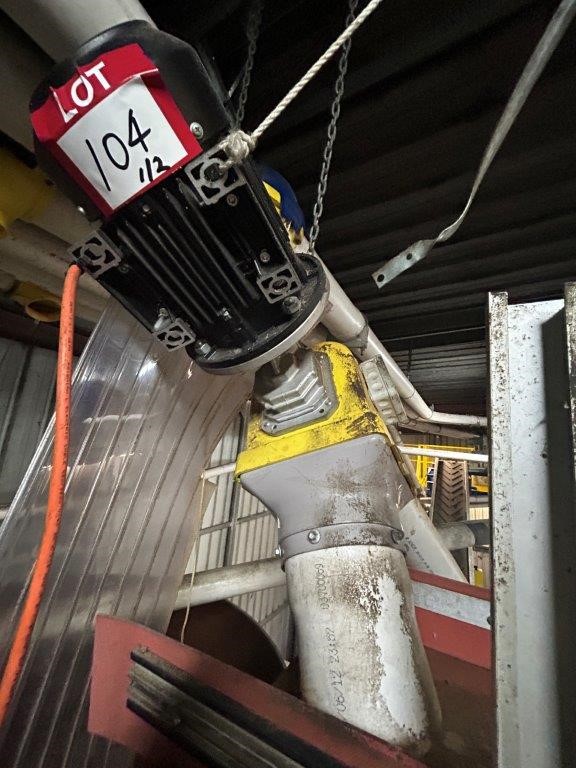 2 x Long Flexi Conveyor Augers With End-Mounted Motors