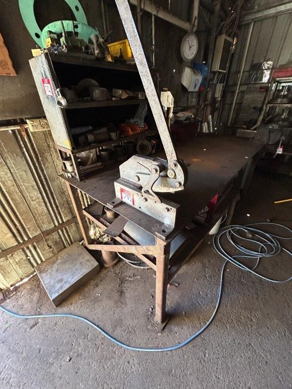 Metal Work Bench Including Contents