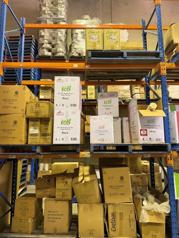 Coffee cups, lids and containers