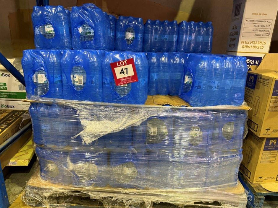 Pallet of bottled water