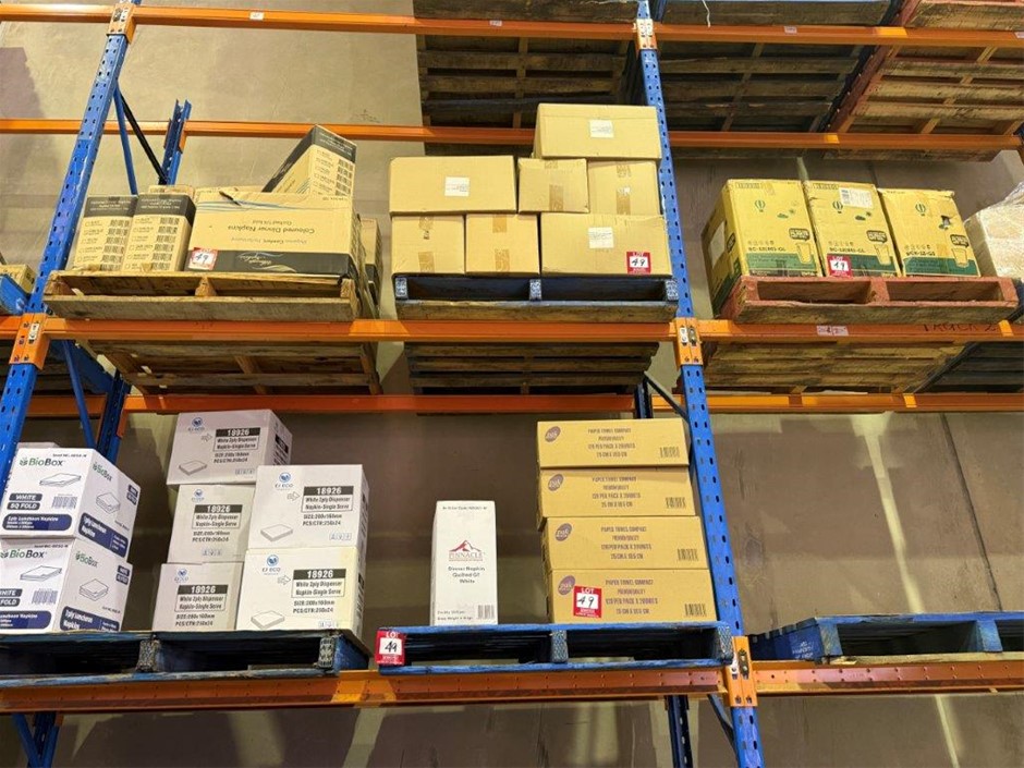 Napkins, cups and paper goods