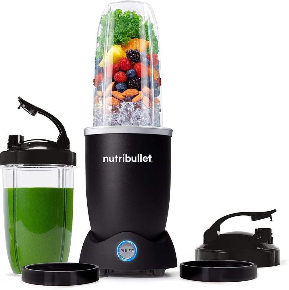 NUTRIBULLET Pro Plus Blender, 1200 Watts, Matte Black. NB: Has been used, D