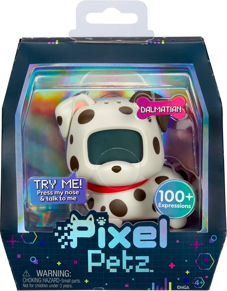 MGA ENTERAINMENT Pixel Pets, Dalmatian, Interactive Digital Pet Dog.