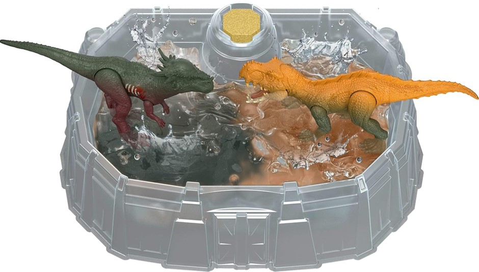 2 x MATTEL Jurassic World Dino Reveal Dinosaur 2-Pack of Toys with Battle A