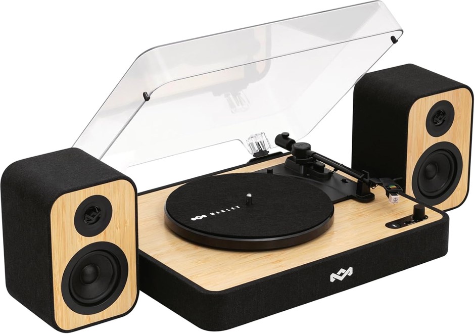 HOUSE OF MARLEY Wireless Turntable with Speakers - Sustainably Made Bluetoo