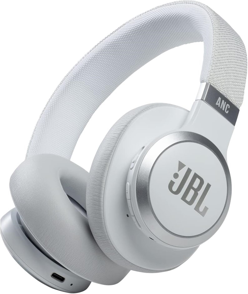 JBL Live 660 Wireless Over Ear Noise Cancelling Headphones White. NB: Used.