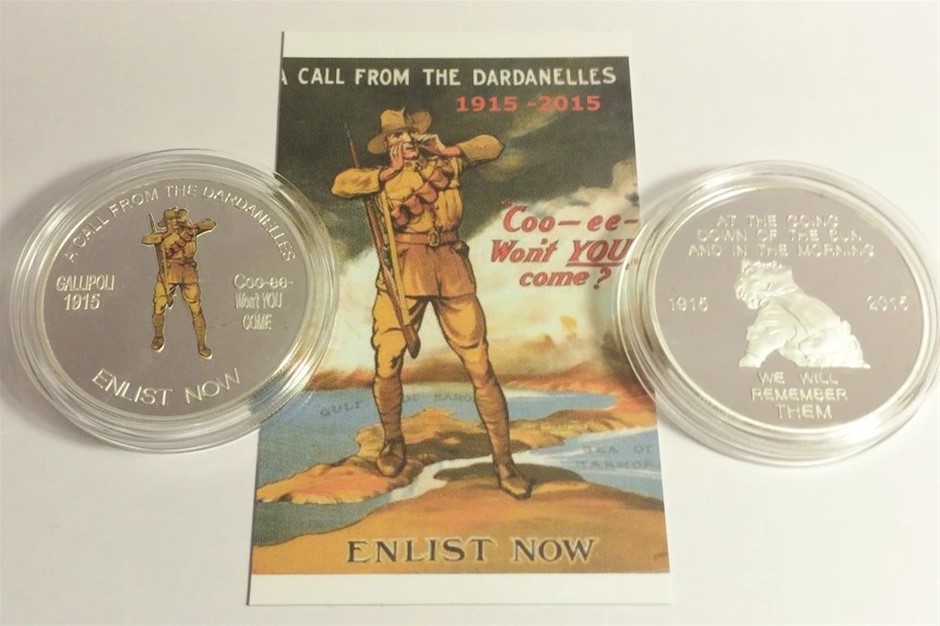 2015 GALLIPOLI "COO-EE" 1 Oz COIN WITH C.O.A. LTD 1,000