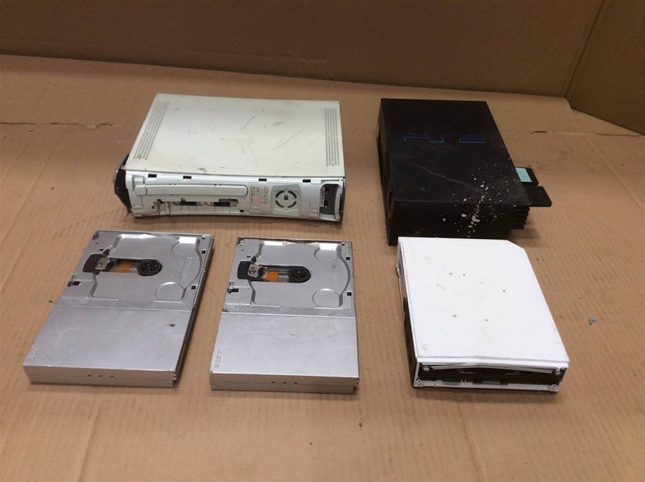 Sony PlayStation 2 Console + Optical Drives (Lot of 5)