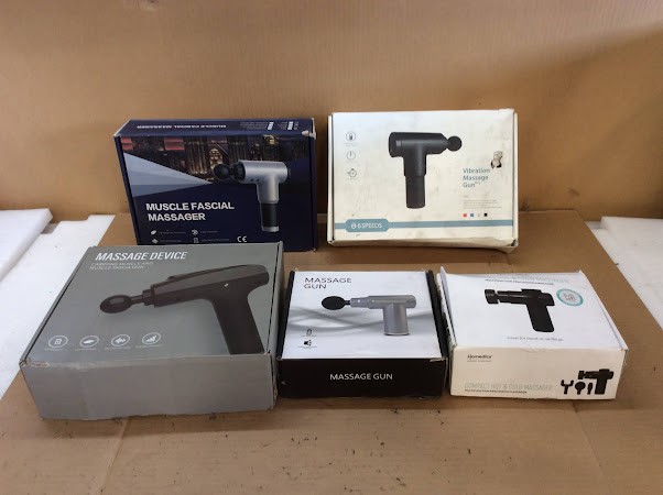 Homedics/Spector Mixed Brand and Model Massage Guns (Lot of 5)
