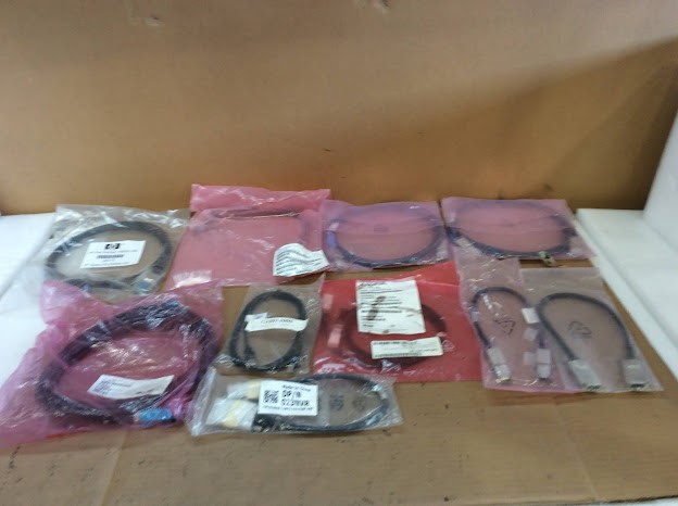 HP & Arista Mixed Brand and Model Cables - New (Lot of 10)