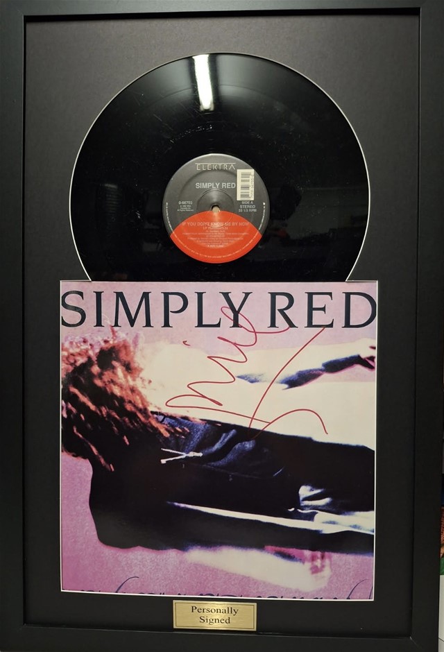 SIMPLY RED SIGNED & FRAMED LP