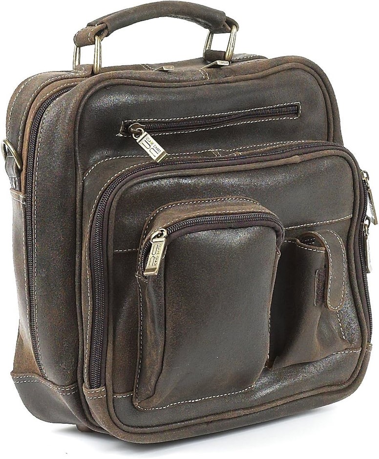 Claire Chase Jumbo Man Bag, Distressed Brown, One Size