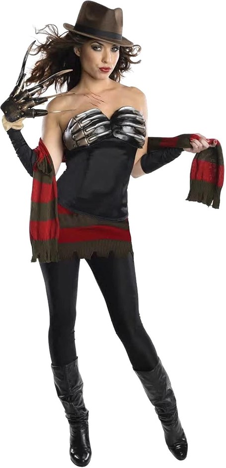 RUBIE'S Women's Nightmare on Elm Street: Freddy Corset Style Costume, Multi