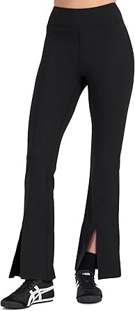 CHAMPION Women's C-Fit Split Flared Legging, Size M, Black, CQQHN. Buyers
