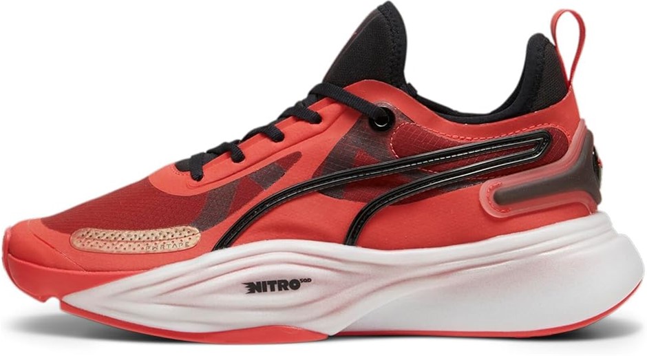 PUMA Men's PWR Nitro Squared Sneaker, US7/EU39, Active Red/Black, 378687.