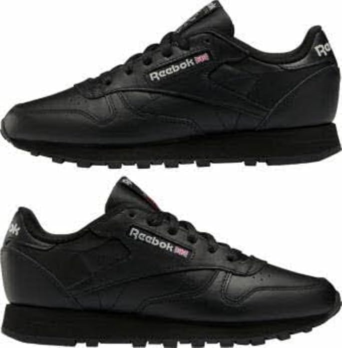 REEBOK Women's Classic Leather Sneaker, U10/EU41, Black/Black/Pure Grey, GY