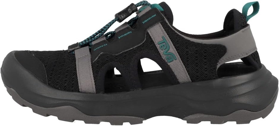 TEVA Women's Outflow Closed Toe Sandal, Black/Grey, Size US10/EU41, (113436
