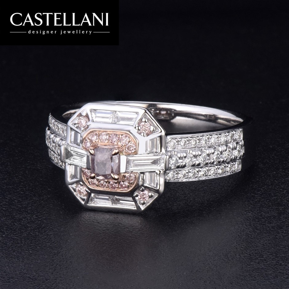 0.80tcw Fancy Pink Diamond Gold Ring