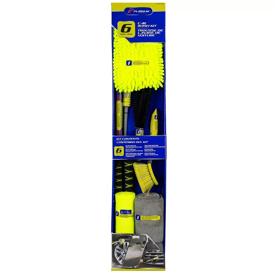 PLATINUM SERIES 6pc Car Wash Kit. N.B: Not in original packaging.
