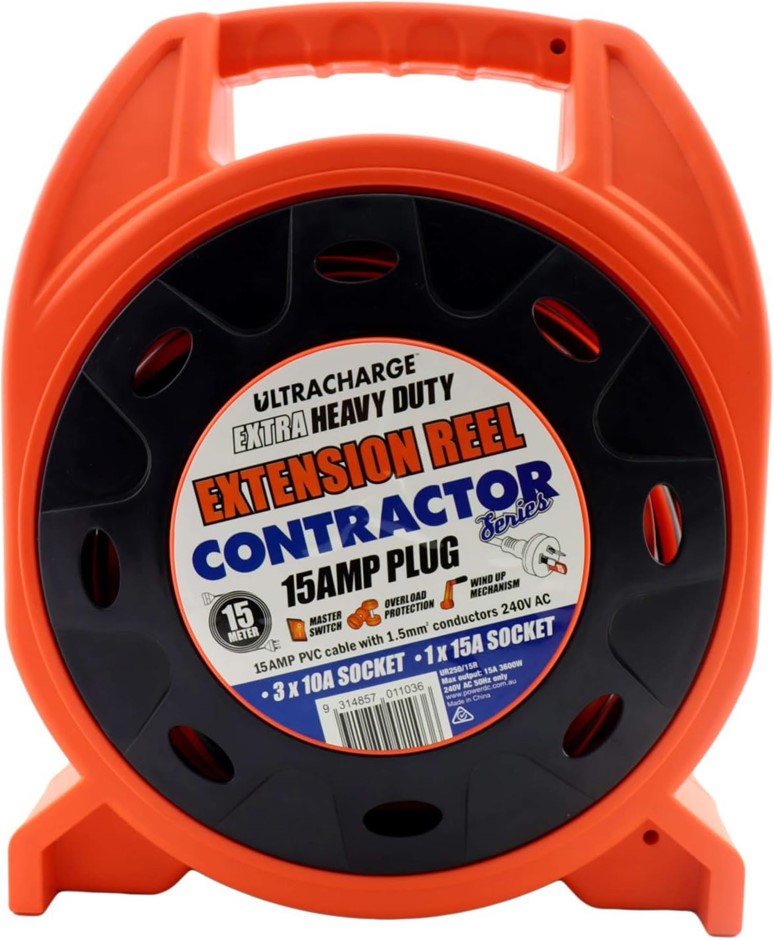 ULTRACHARGE 15M 15A Contractor Extension Reel.NB: not in original box.