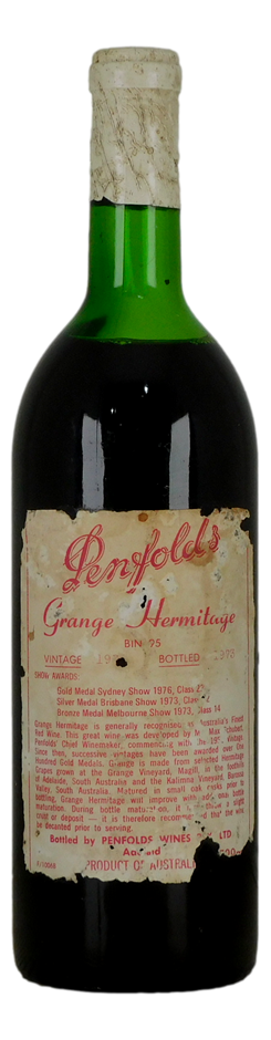 Penfolds Bin 95 Grange Hermitage 1972 (1x 750mL) SA.