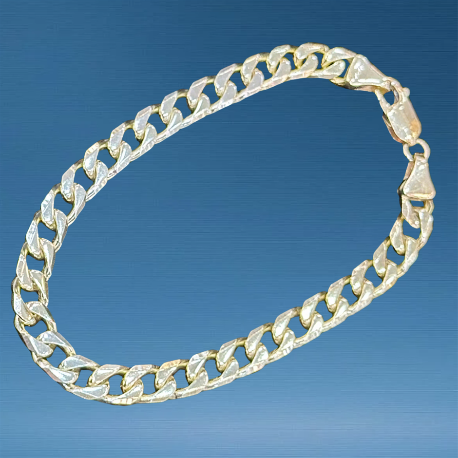 CUBAN STYLE BRACELET YELLOW GOLD