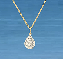 ROPE CHAIN & DIAMOND TEAR DROP NECKLACE ROSE GOLD NATURAL DIAMOND