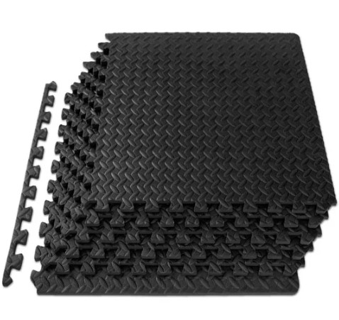 12pcs EVA Splicing Fitness Mats - Soft, Solid Color, Non-Slip, Waterproof