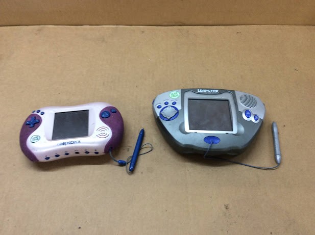 LeapFrog Leapster Learning System& Handheld Video Game System (Lot of 2)