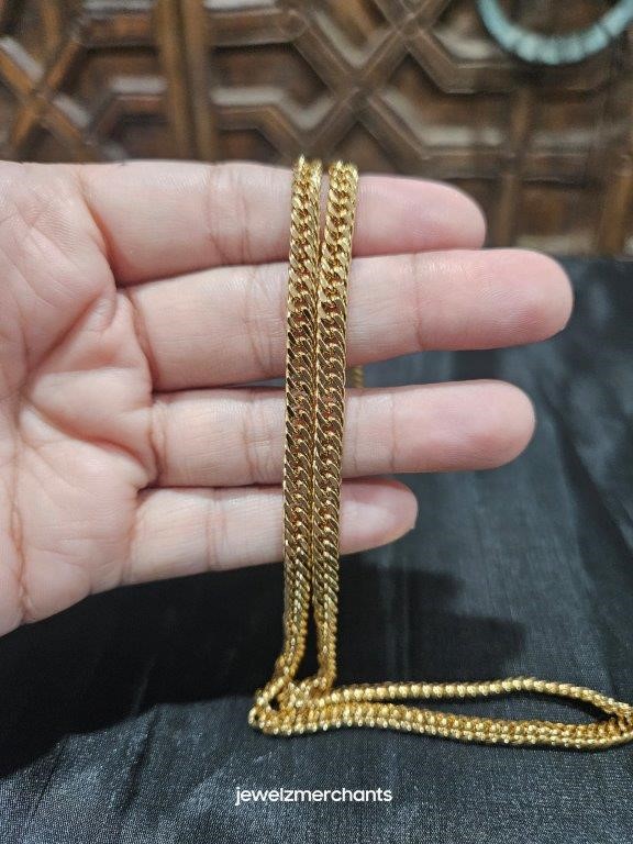 18KGold Filled/Italy Stamped Yellow Chain -60CM-4MM-Bonus Gift