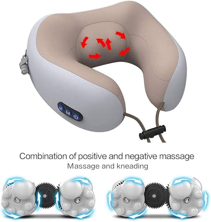 U-SHAPED Massage Pillow, Heating Cervical Spine Massager.