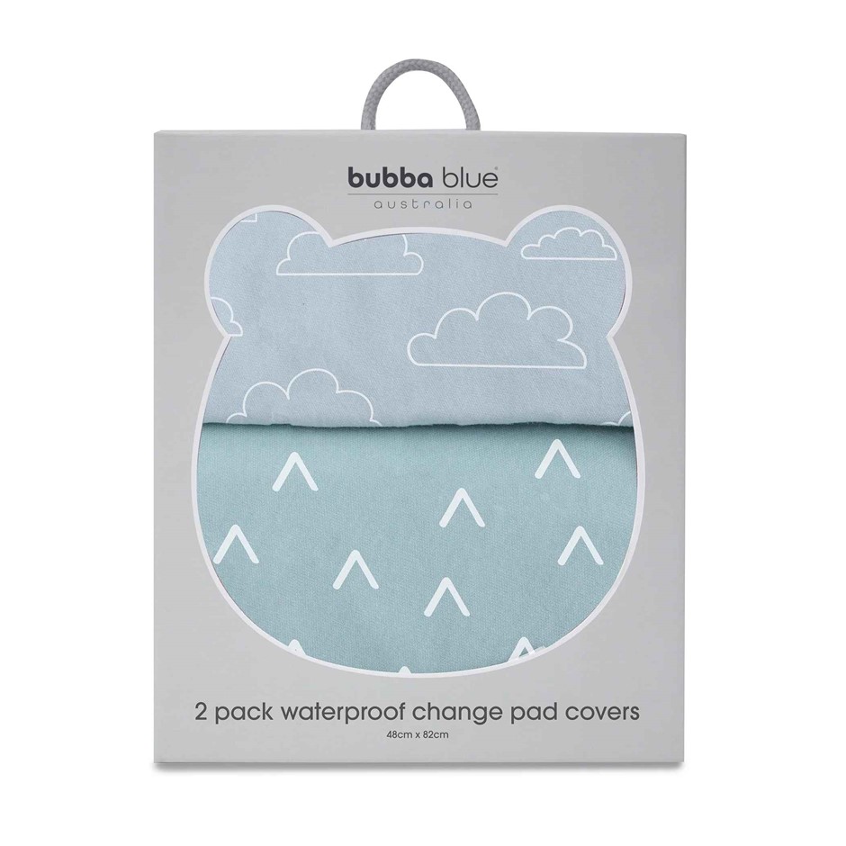 BUBBA BLUE Nordic Waterproof Change Mat Cover, 48 x 82 cm Size, Sky/Mint (P