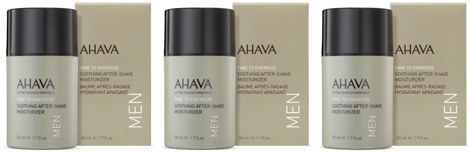 3x AHAVA Men's Soothing After-Shave Moisturizer - Light-absorbing Lotion to