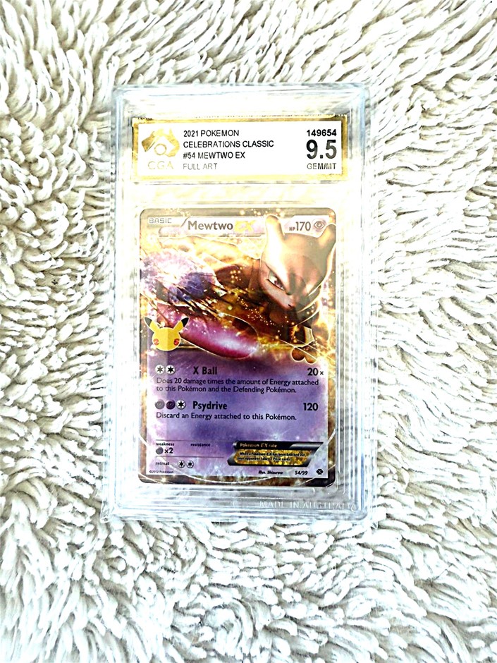Mewtwo EX Celebrations Classic Collection CGA 9.5 slab.