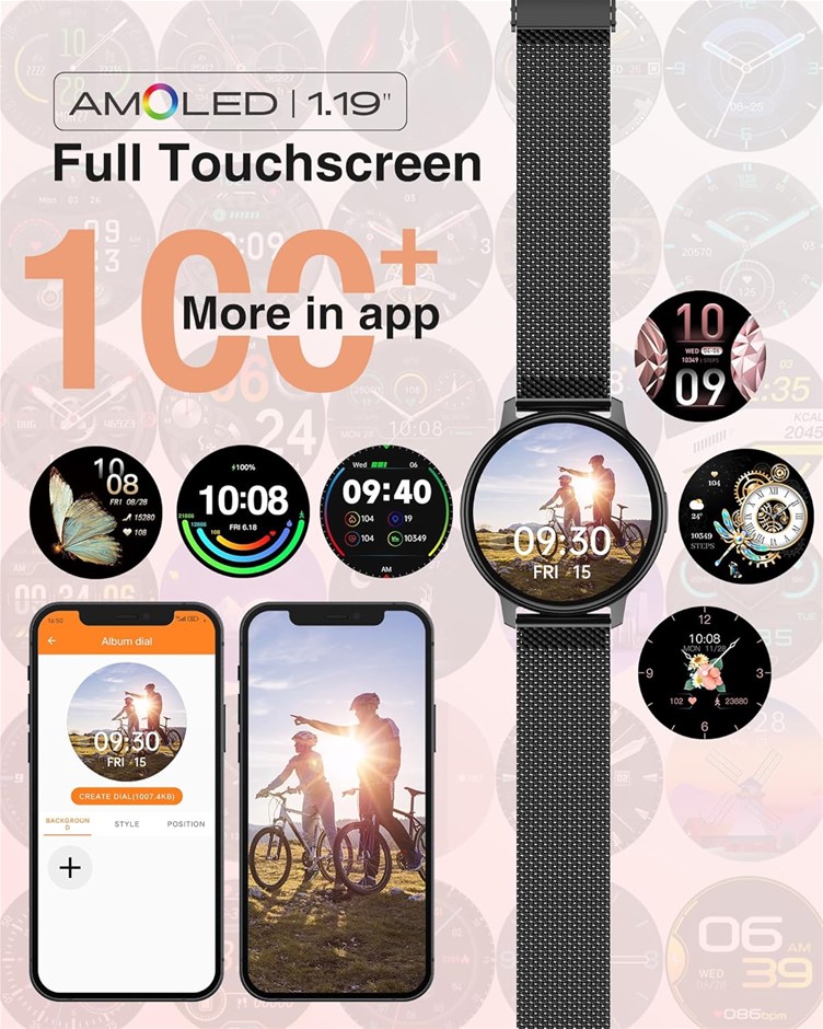 Smart Watch for Men Women with Call Function Fitness Watch with Heart Rate/
