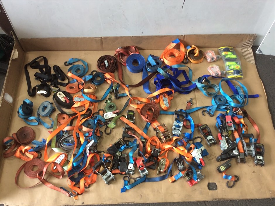 Mixed Ratchet Tie Down Straps & Recovery Straps Lot