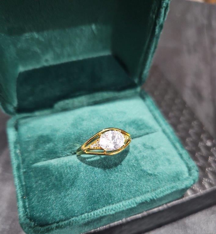 22K/Italy Yellow Gold Filled Ring(stamped 22K/Italy)Warranty Quality