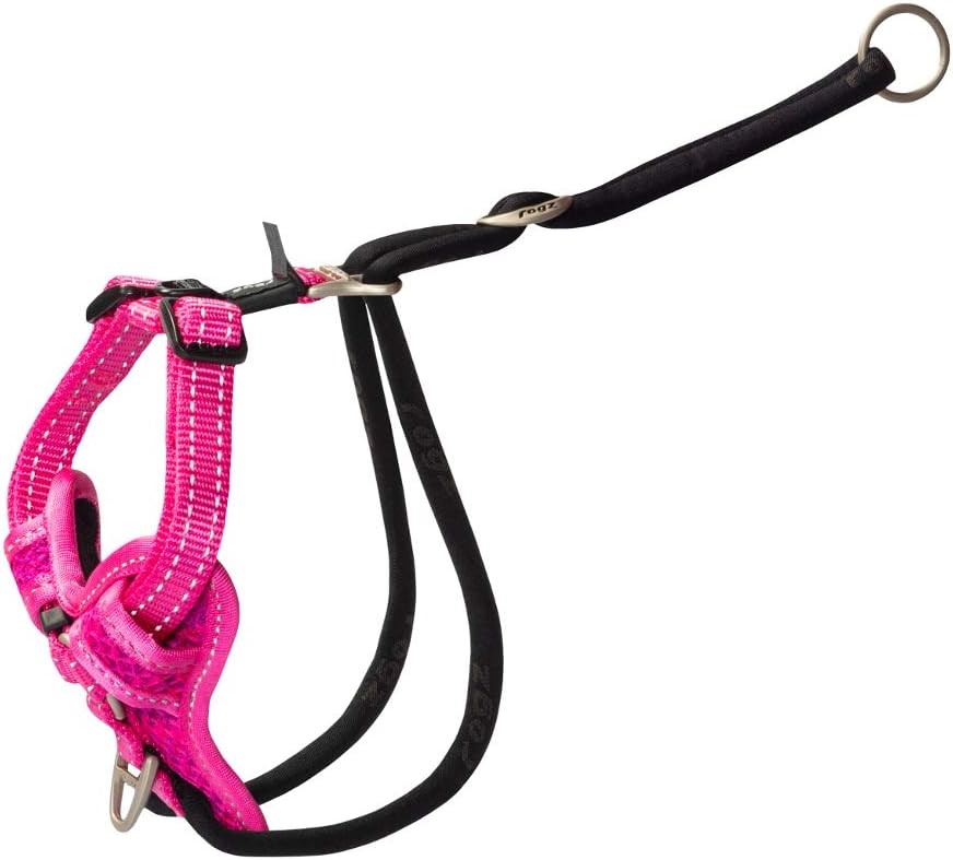 ROGZ Utility Control Stop Pull Two Point Steering Dog Harness, Pink, Medium
