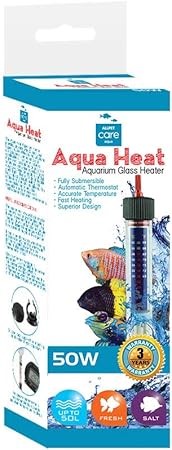 AQUA CARE Heat Aquarium Glass Heater, 50W - Fully Submersible, Automatic Th